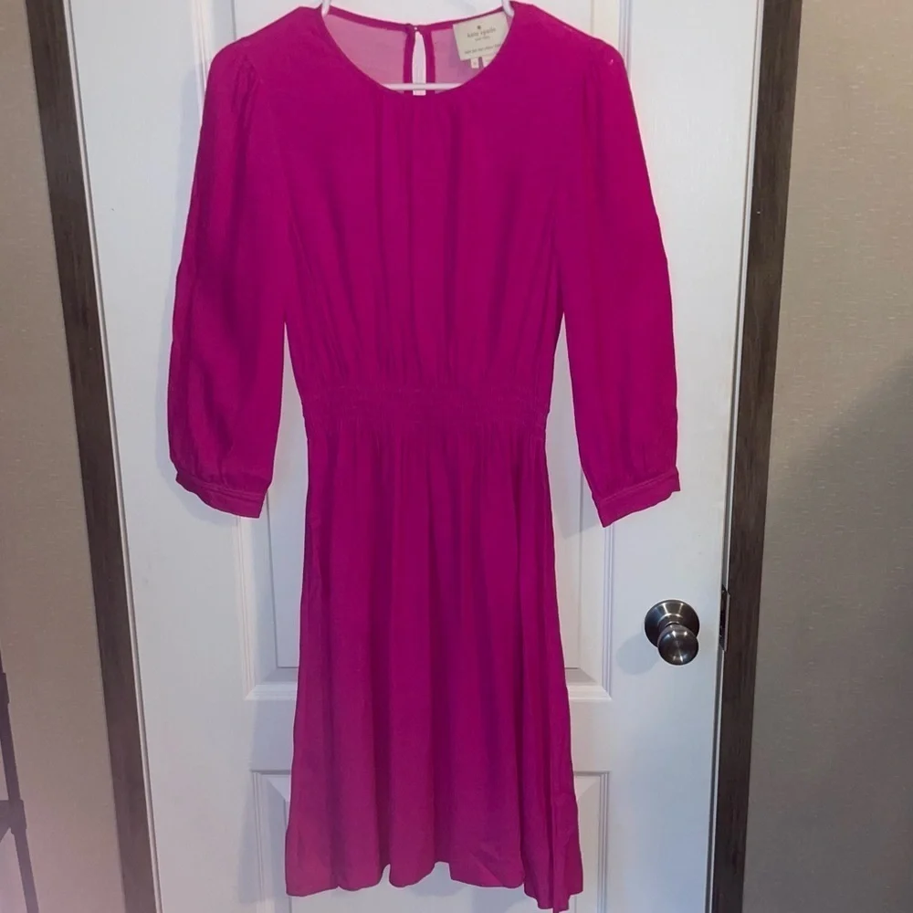 Kate‎ Spade Brighton Zari 3/4 Sleeve Mini Dress  Pink Size 4